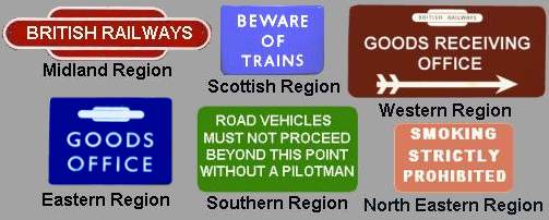 Sketches of goods station signs