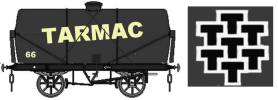 Sketch of a Tarmac tank and post 1964 logo for lorries