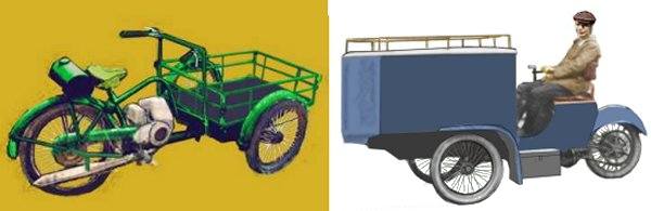 Sketch of Motorcycle based Traders Vehicles