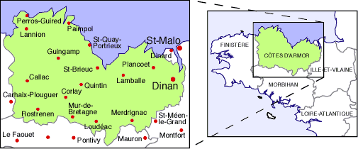 Map: Côtes d'Armor